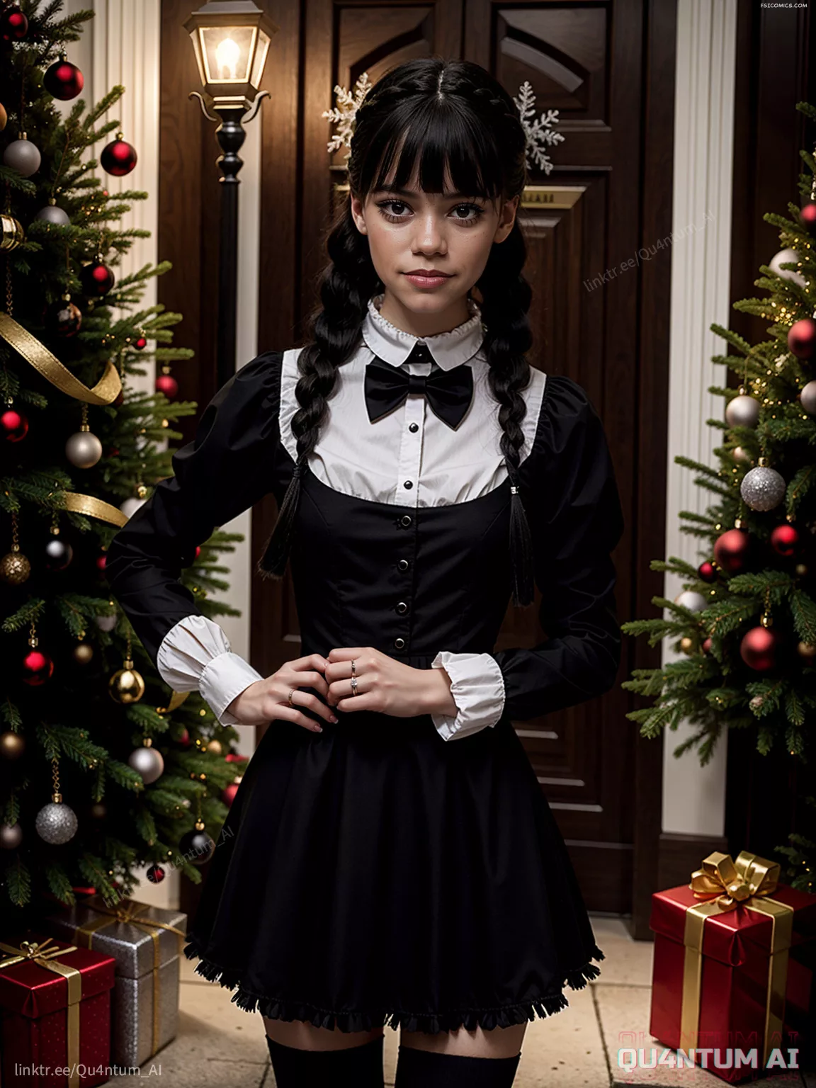Jenna Ortega Wednesday Goth Christmas Addams Family Halloween Gothic QuantumAI FSIComics.com 4 - FSIComics Jenna Ortega Wednesday Goth Christmas Addams Family Halloween Gothic QuantumAI FSIComics.com 4 - FSIComics