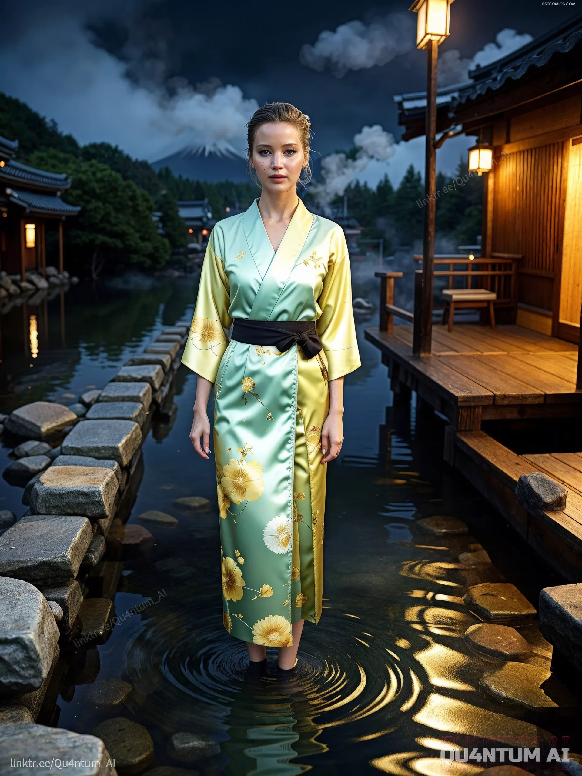 Jennifer Lawrence Japanese Batch House Kimino Lingerie Lace Mystique Celebrity10 scaled - FSIComics