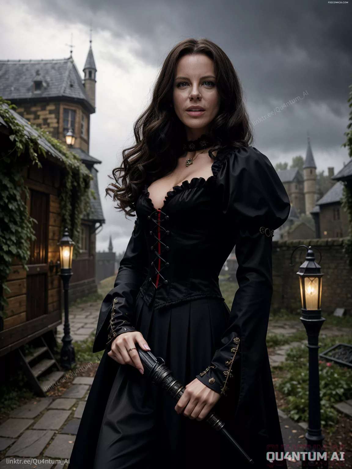 Kate Beckinsale Van Helsing Gothic Selene Underworld Total Recall Dark Fantasy QuantumAI FSIComics.com 11 - FSIComics