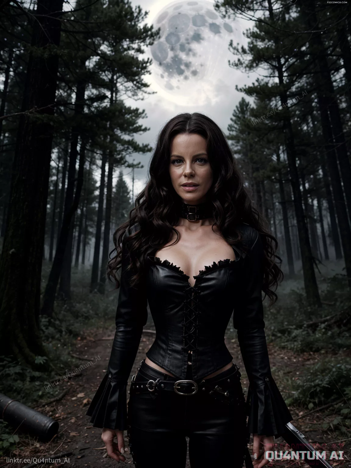 Kate Beckinsale Van Helsing Gothic Selene Underworld Total Recall Dark Fantasy QuantumAI FSIComics.com 5 - FSIComics