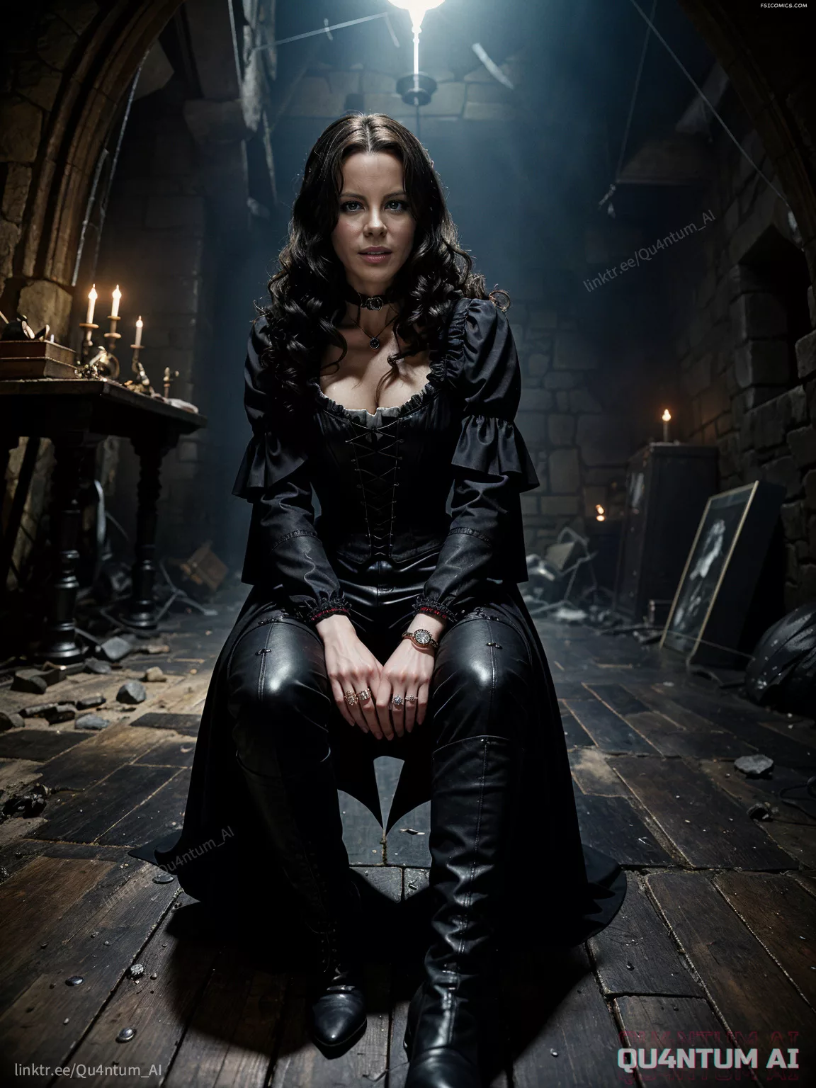 Kate Beckinsale Van Helsing Gothic Selene Underworld Total Recall Dark Fantasy QuantumAI FSIComics.com 7 - FSIComics