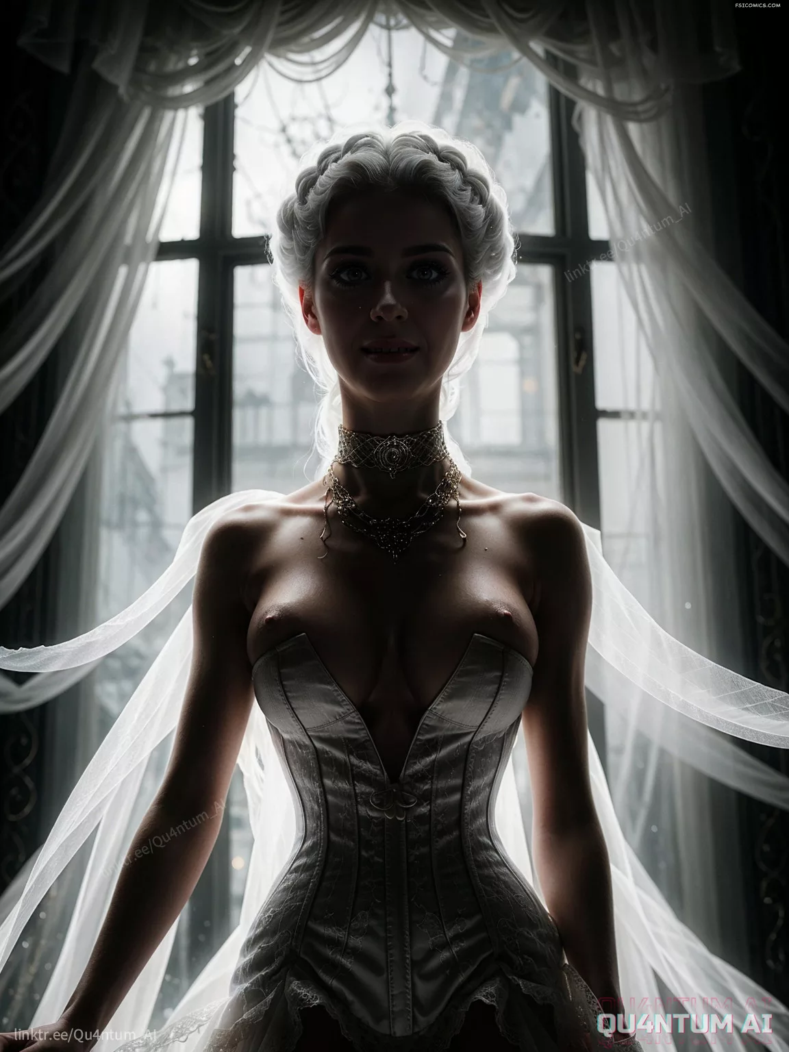 Katy Perry Ghost Haunting Tim Burton Style QuantumAI FSIComics.com 2 - FSIComics