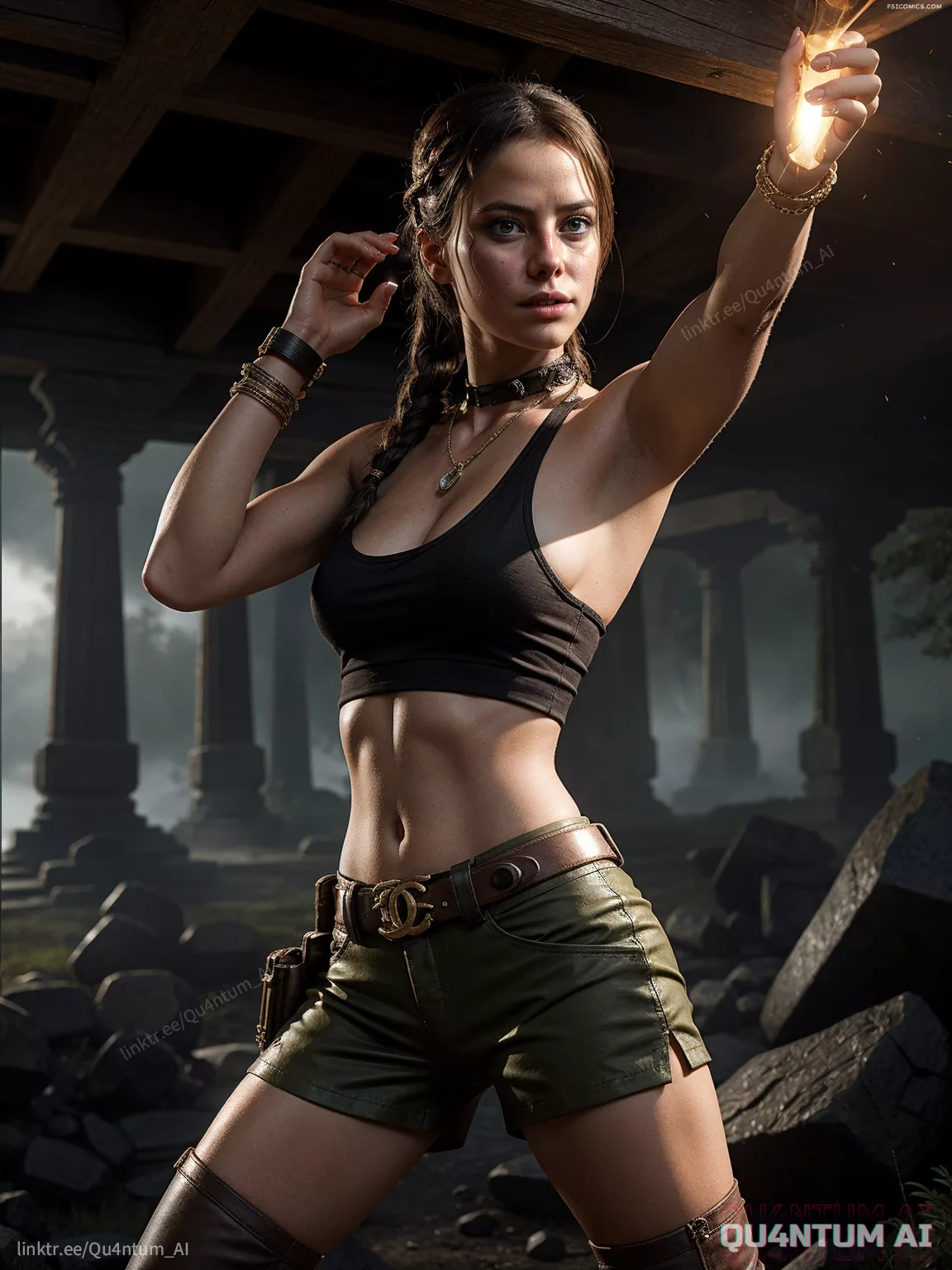 Kaya Scodelario Tomb Raider Lara Croft Lost City Ruins Adventure QuantumAI FSIComics.com 21 - FSIComics