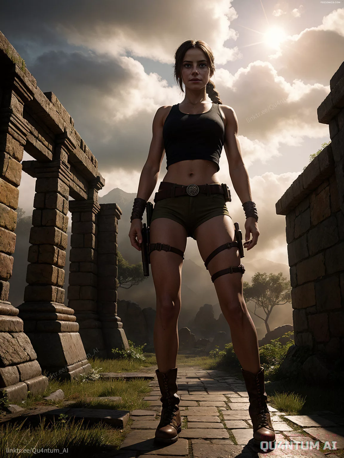 Kaya Scodelario Tomb Raider Lara Croft Lost City Ruins Adventure QuantumAI FSIComics.com 3 - FSIComics