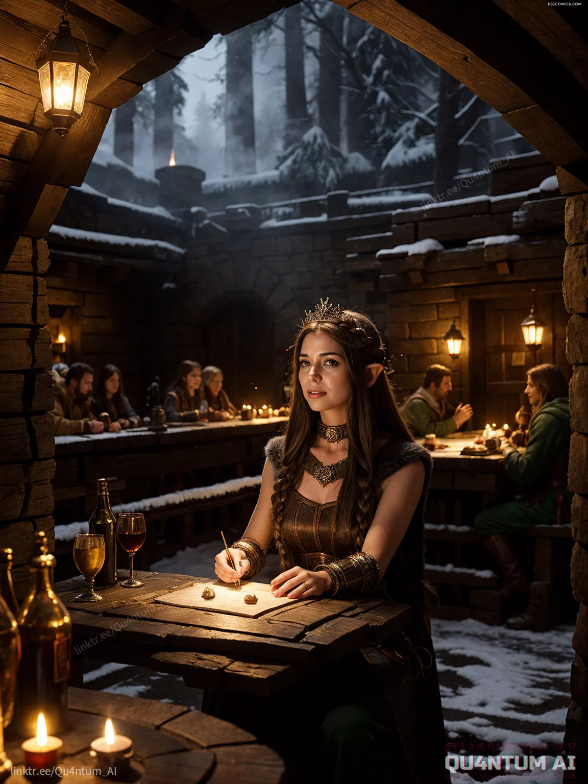 Laura Bailey DND Dungeons and Dragons Fantasy Gaming TTRPG Geek Innkeeper Medieval QuantumAI FSIComics.com 2 - FSIComics
