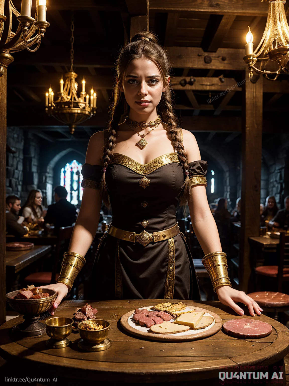 Laura Bailey DND Dungeons and Dragons Fantasy Gaming TTRPG Geek Innkeeper Medieval QuantumAI FSIComics.com 20 - FSIComics