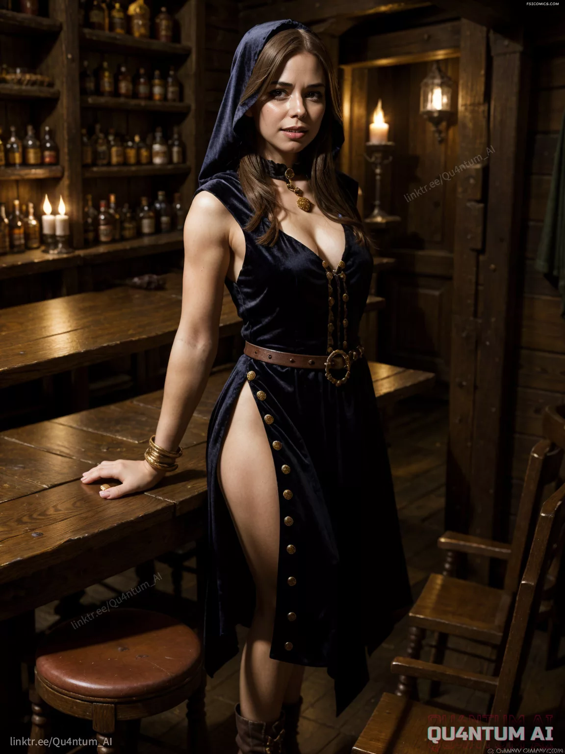 Laura Bailey DND Dungeons and Dragons Fantasy Gaming TTRPG Geek Innkeeper Medieval QuantumAI FSIComics.com 3 - FSIComics