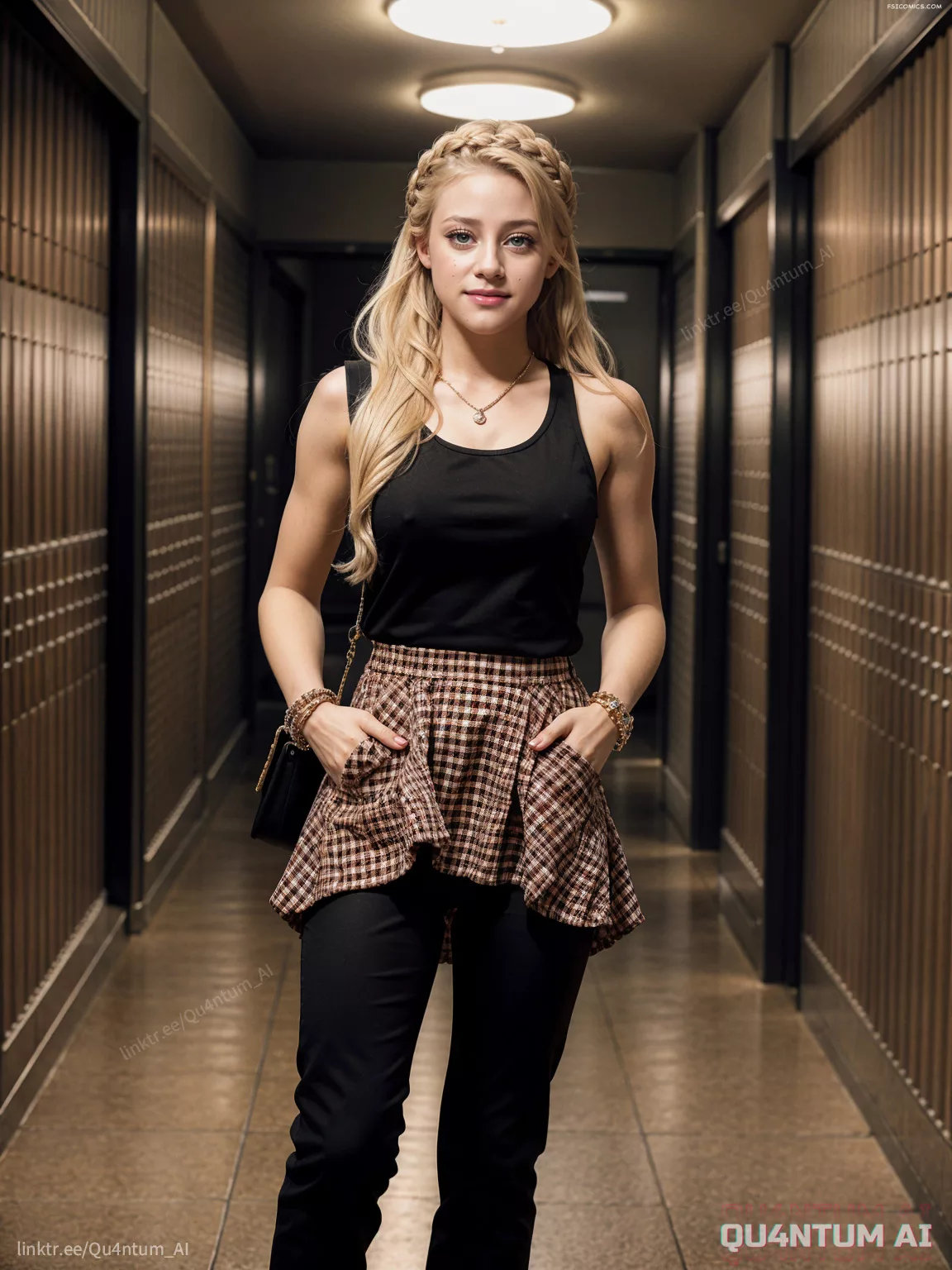 Lili Reinhart Riverdale Bretty Cooper Natalie Hustlers Schoolgirl QuantumAI FSIComics.com 13 - FSIComics