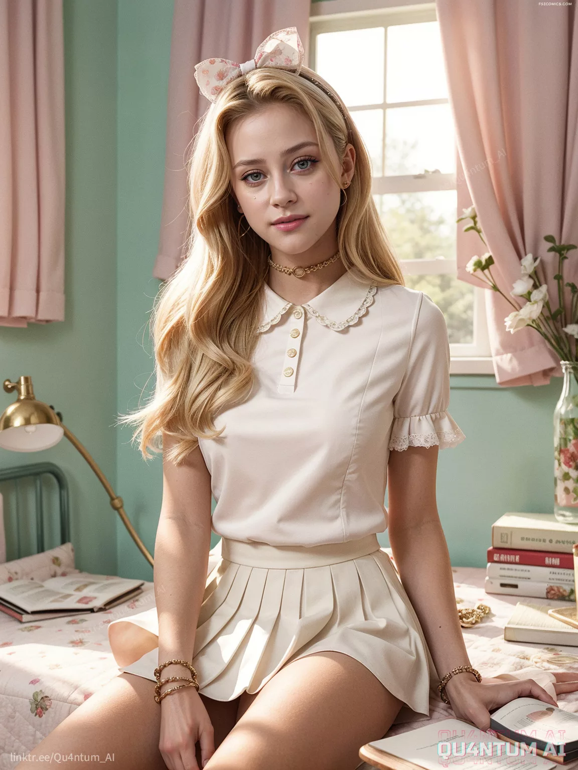 Lili Reinhart Riverdale Bretty Cooper Natalie Hustlers Schoolgirl QuantumAI FSIComics.com 9 - FSIComics