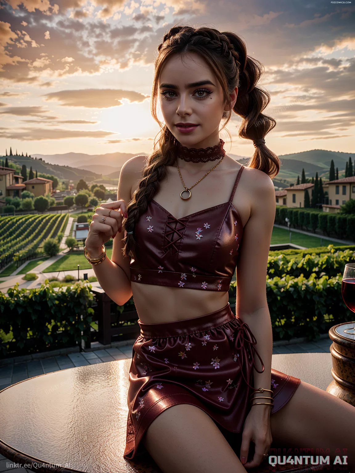 Lily Collins Under Tuscany Sun QuantumAI FSIComics.com 2 - FSIComics