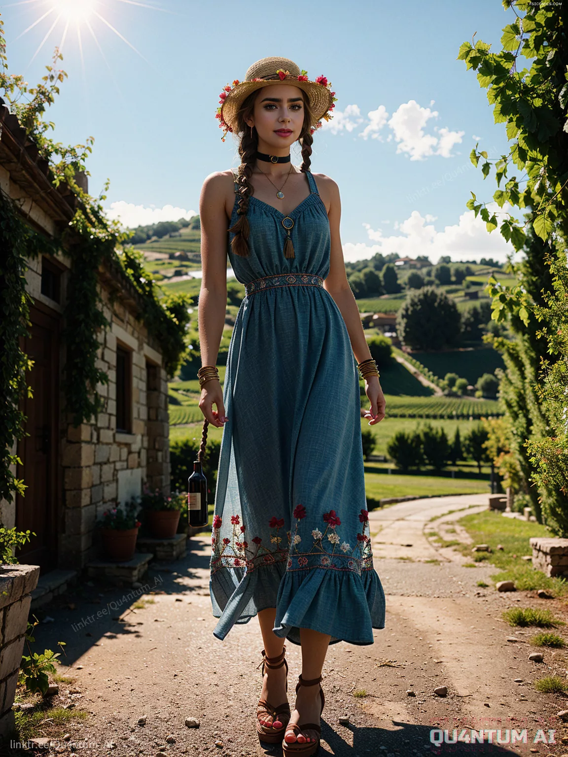 Lily Collins Under Tuscany Sun QuantumAI FSIComics.com 7 - FSIComics