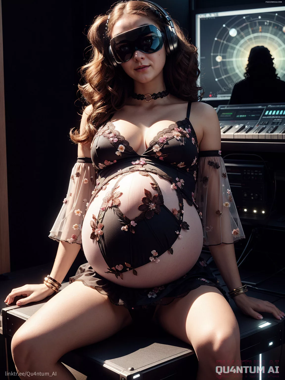 Maisie Williams SciFy Pregnant Cyberpunk Schoolgirl GOT Milk QuantumAI FSIComics.com 10 00245 2754069340 QuantumAI - FSIComics
