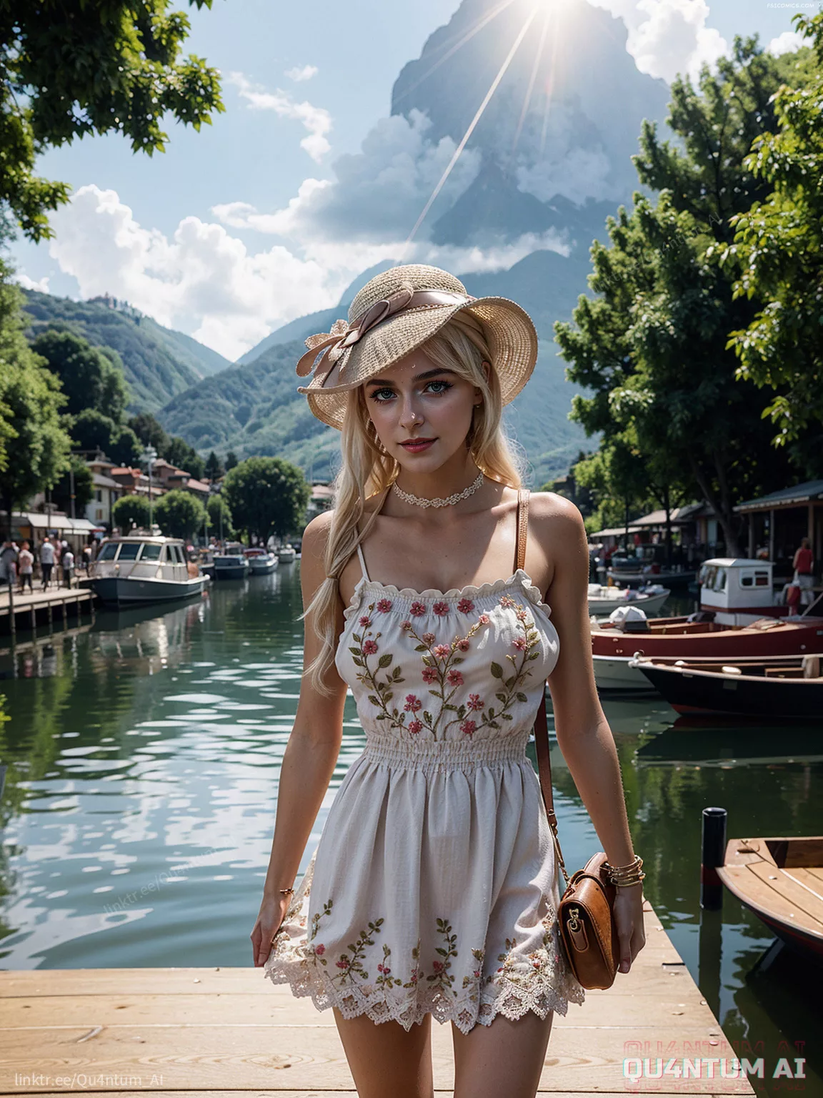 McKenna Grace Lake Como Vacations Sundress Sunny Breake QuantumAI FSIComics.com 06 00068 4002439146 QuantumAI - FSIComics