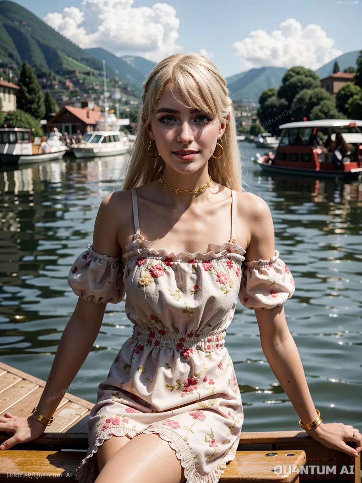 McKenna Grace Lake Como Vacations Sundress Sunny Breake QuantumAI FSIComics.com 11 00145 843937154 QuantumAI - FSIComics