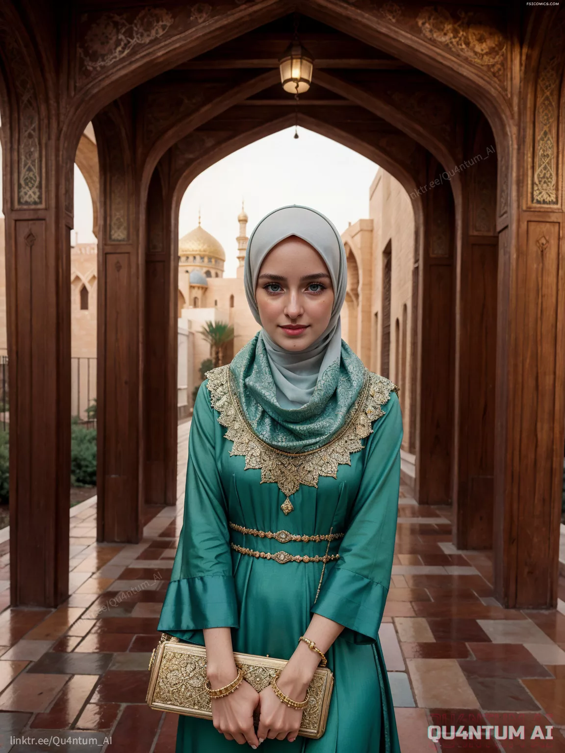 McKenna Grace Middle East Princess Hijab Eastern Luxurious Eastern Fashion QuantumAI FSIComics.com 11 00059 1620777699 QuantumAI - FSIComics