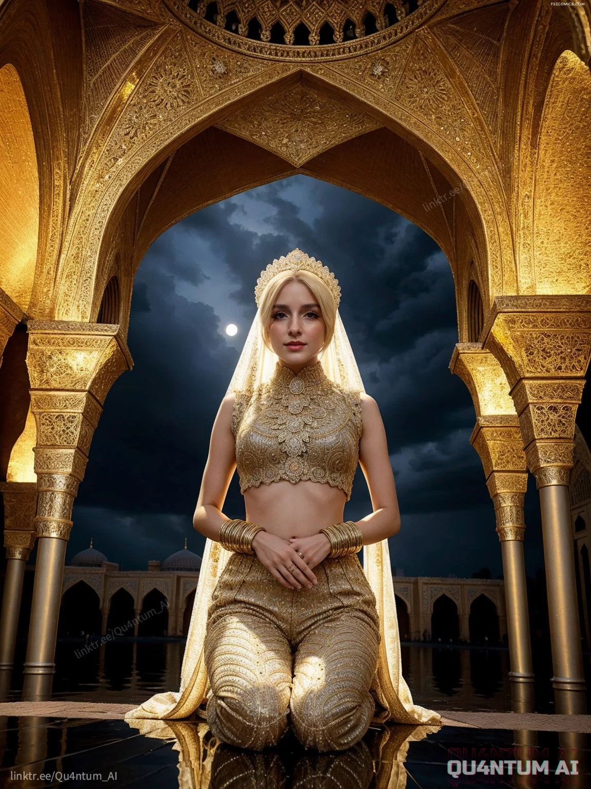 McKenna Grace Middle East Princess Hijab Eastern Luxurious Eastern Fashion QuantumAI FSIComics.com 13 00077 1539445524 QuantumAI - FSIComics