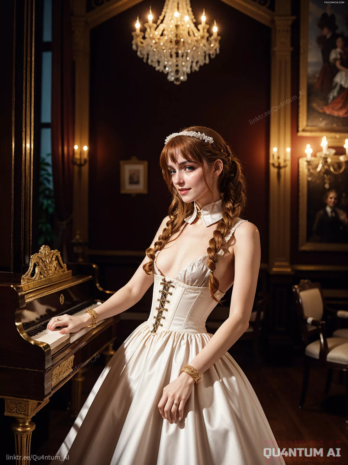 Mckenna Grace French Maid Uniform Costume Vintage Victorian QuantumAI FSIComics.com 07 00051 1209867267 QuantumAI - FSIComics