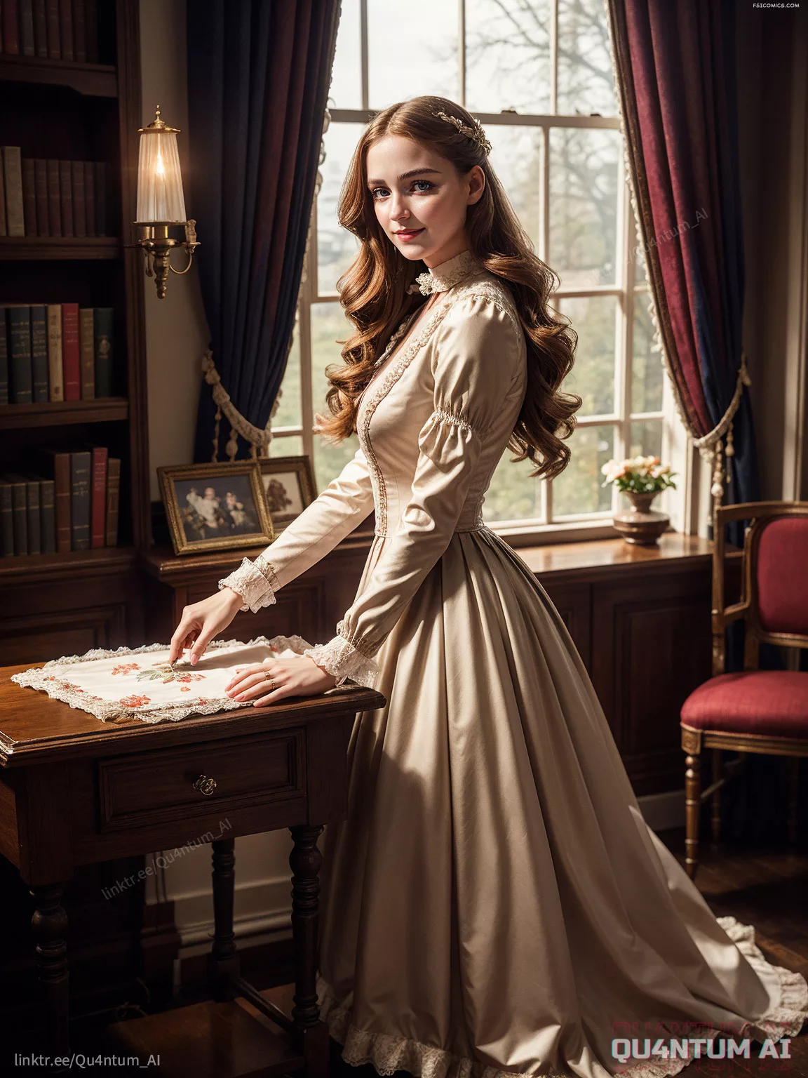 Mckenna Grace French Maid Uniform Costume Vintage Victorian QuantumAI FSIComics.com 22 00275 3662928583 QuantumAI - FSIComics