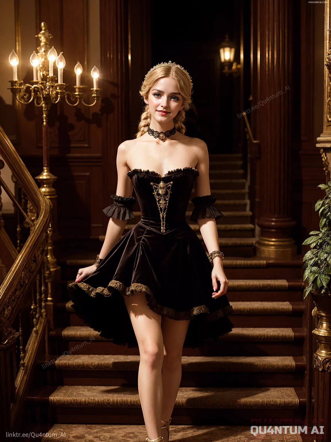 Mckenna Grace French Maid Uniform Costume Vintage Victorian QuantumAI FSIComics.com 23 00279 2228906524 QuantumAI - FSIComics