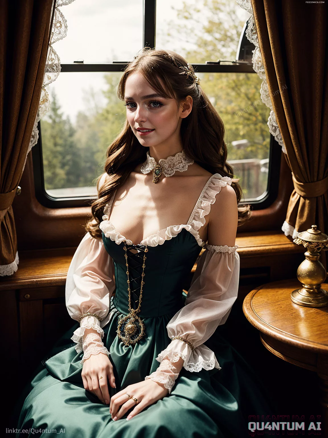 Mckenna Grace French Maid Uniform Costume Vintage Victorian QuantumAI FSIComics.com 24 00284 3358193465 QuantumAI - FSIComics