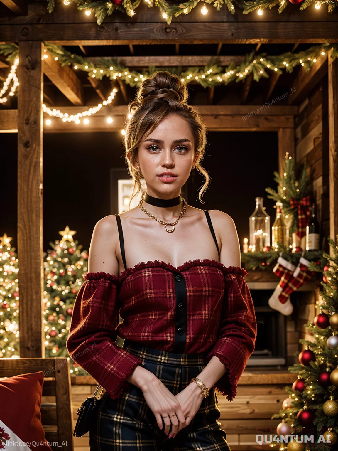 Miley Cyrus Festive Performance Christmas Singer Disney Actress QuantumAI FSIComics.com 1 - FSIComics Miley Cyrus - Festive Performance Christmas Singer Disney Actress – QuantumAI