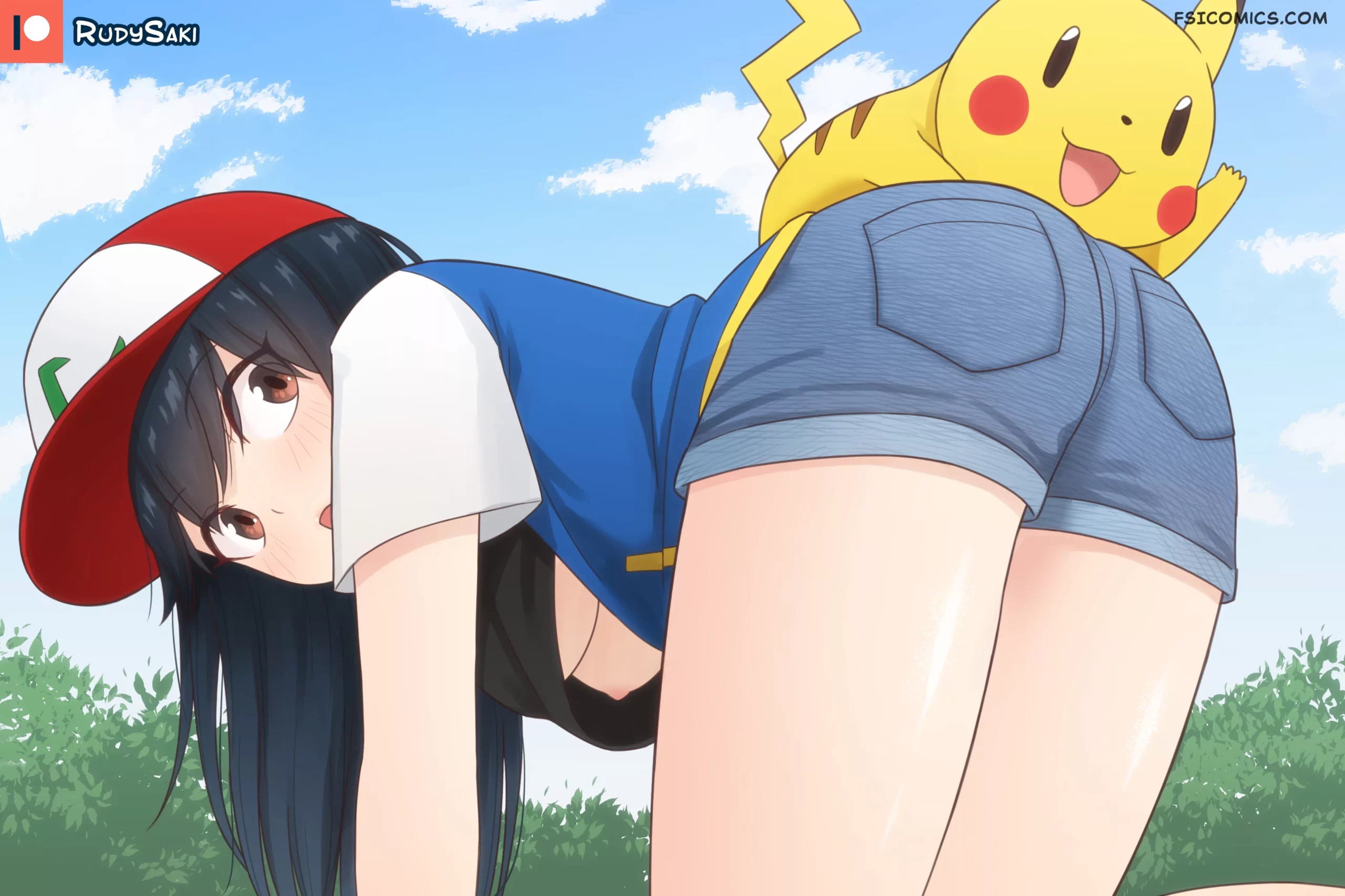 pinup artworks rudy saki Ash Pokemon 01 101 ash scaled - FSIComics