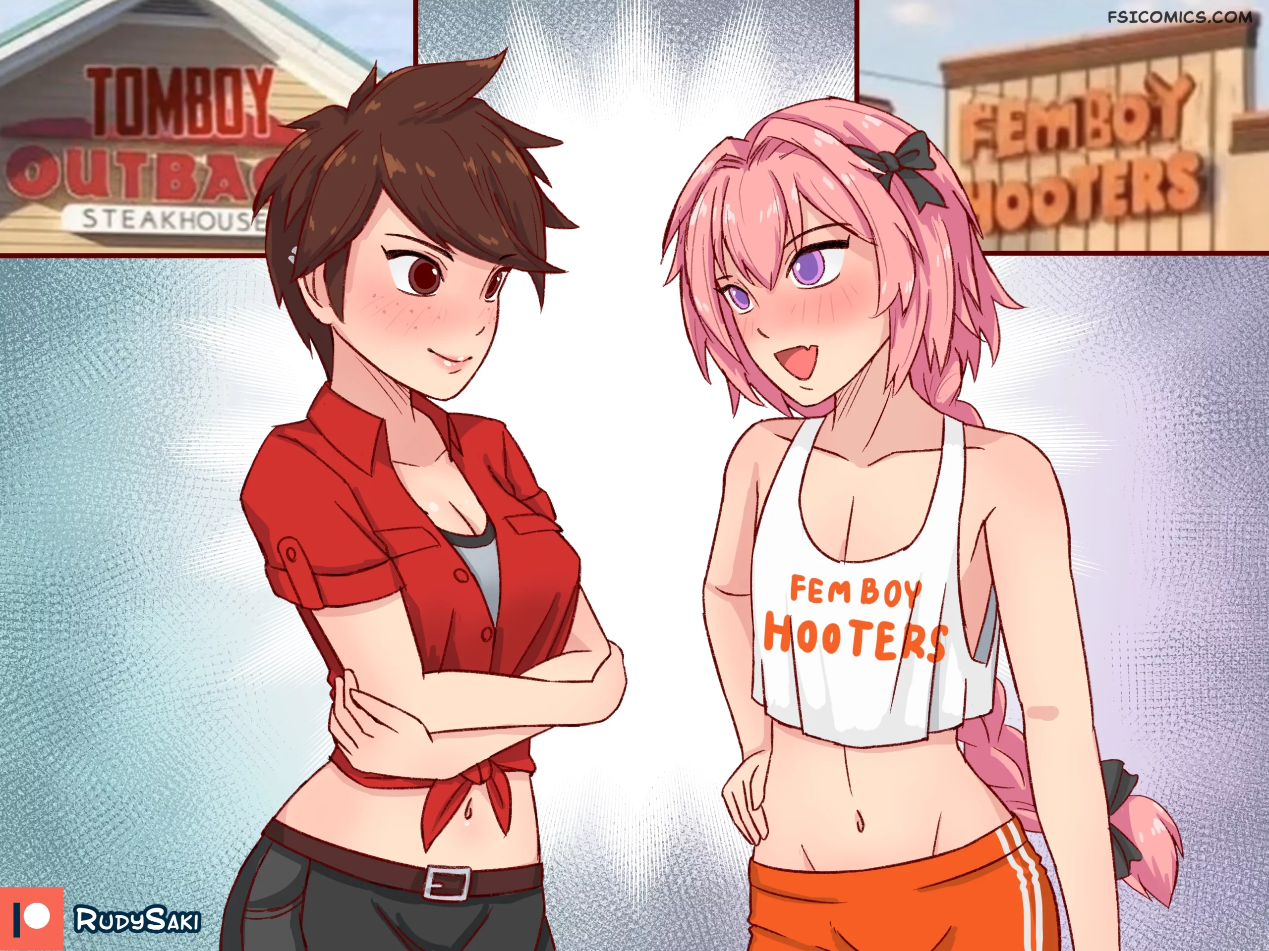 pinup artworks rudy saki Femboy Hooters x Tomboy Outback 01 16 femboy hooter scaled - FSIComics