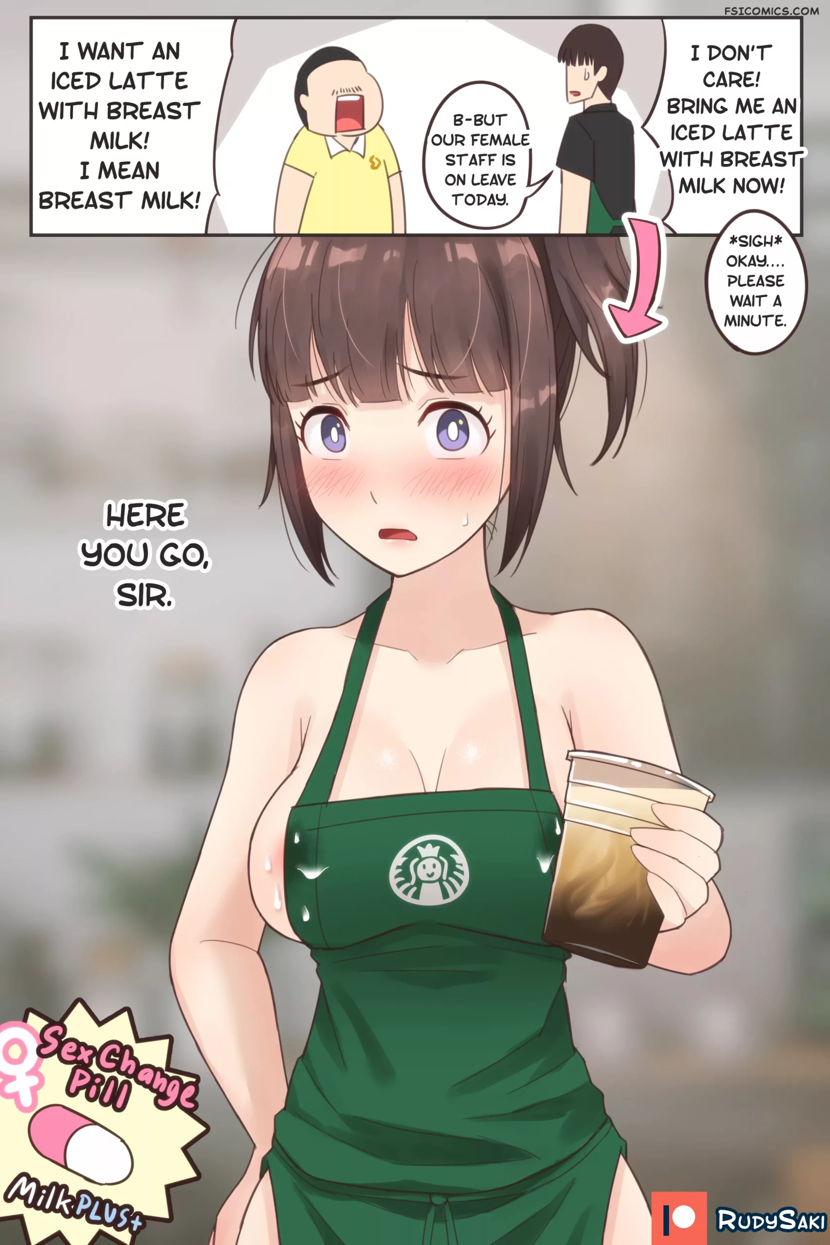 pinup artworks rudy saki Iced latte with breast milk 01 48 icedlatte scaled - FSIComics