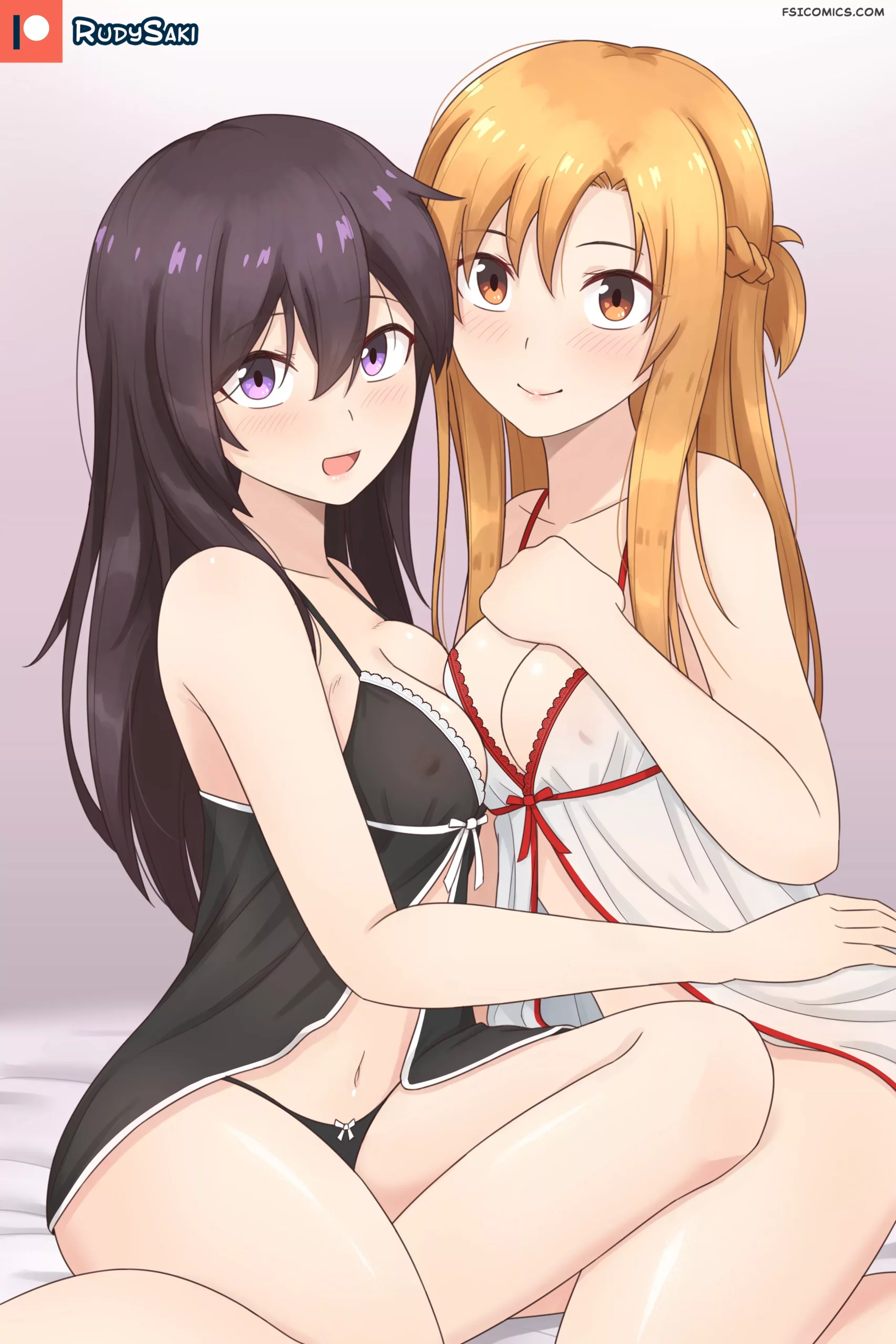 pinup artworks rudy saki Kirito x Asuna01 140 SAO scaled - FSIComics