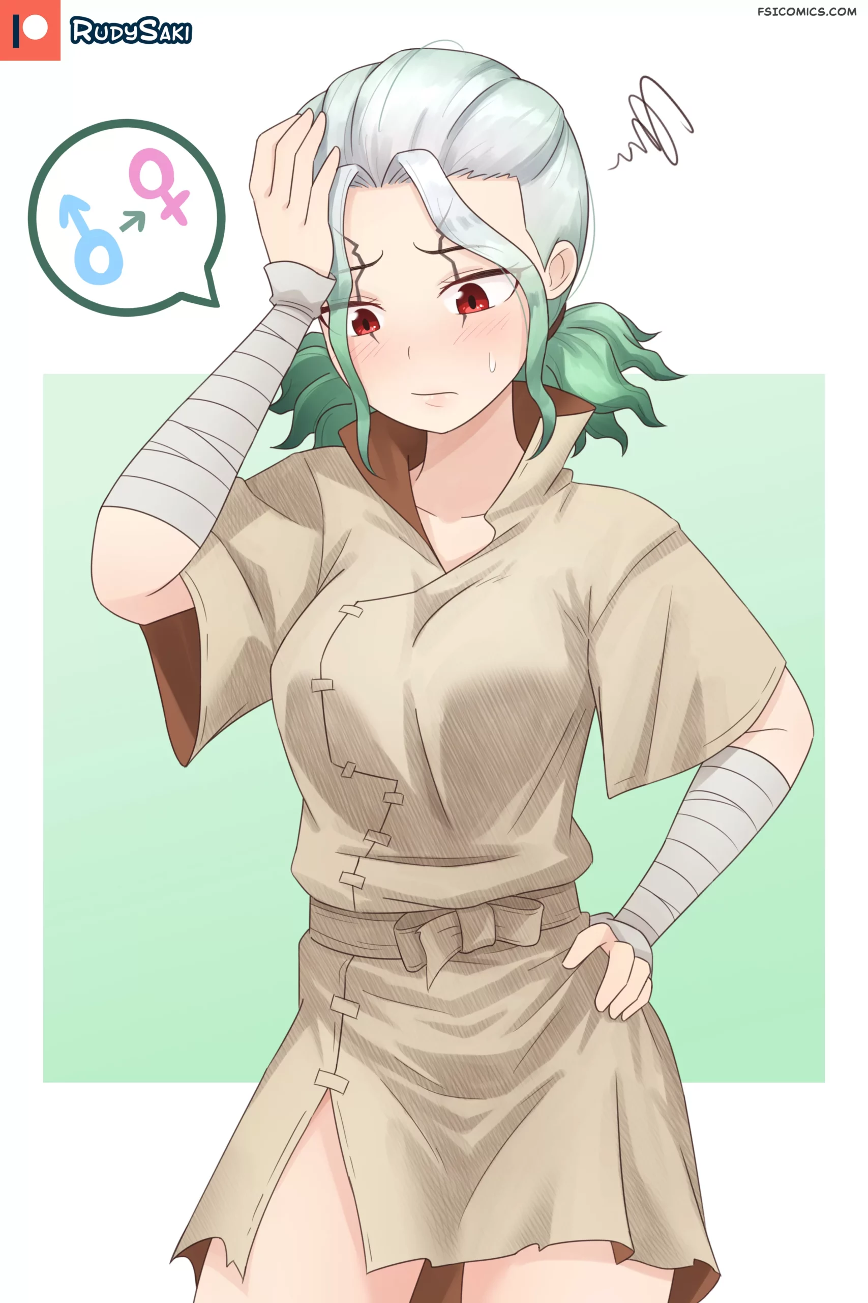 pinup artworks rudy saki Senku Dr.Stone 01 132 senku scaled - FSIComics