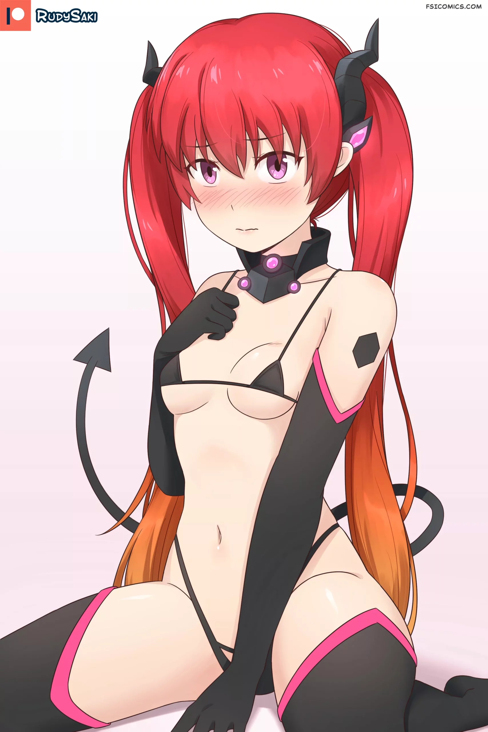 pinup artworks rudy saki Succubus Tail Red 01 151 succubus tailred scaled - FSIComics