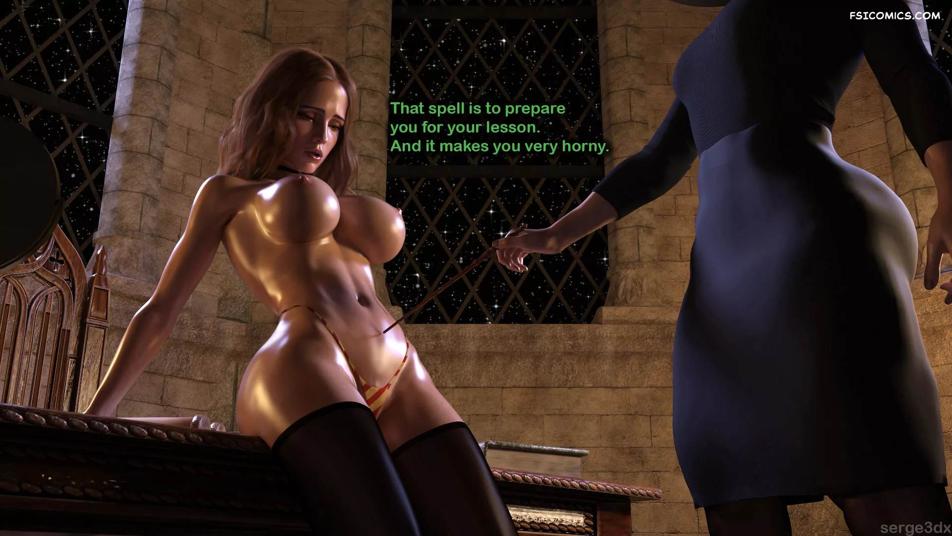 Hermione Granger and the Professors Wand Serge3DX FSIComics.com 24 - FSIComics Hermione Granger and the Professors Wand Serge3DX FSIComics.com 24 - FSIComics