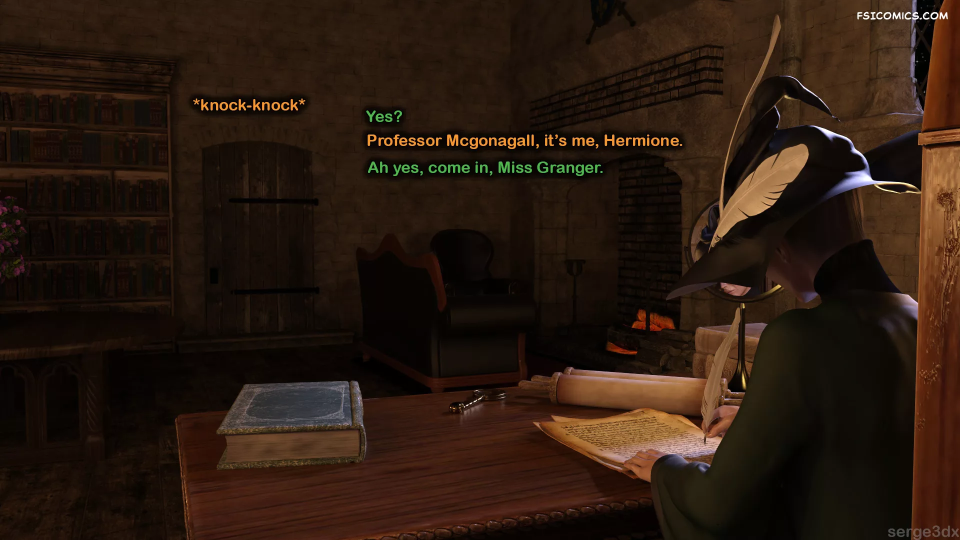 Hermione Granger and the Professors Wand Serge3DX FSIComics.com 5 - FSIComics Hermione Granger and the Professors Wand Serge3DX FSIComics.com 5 - FSIComics