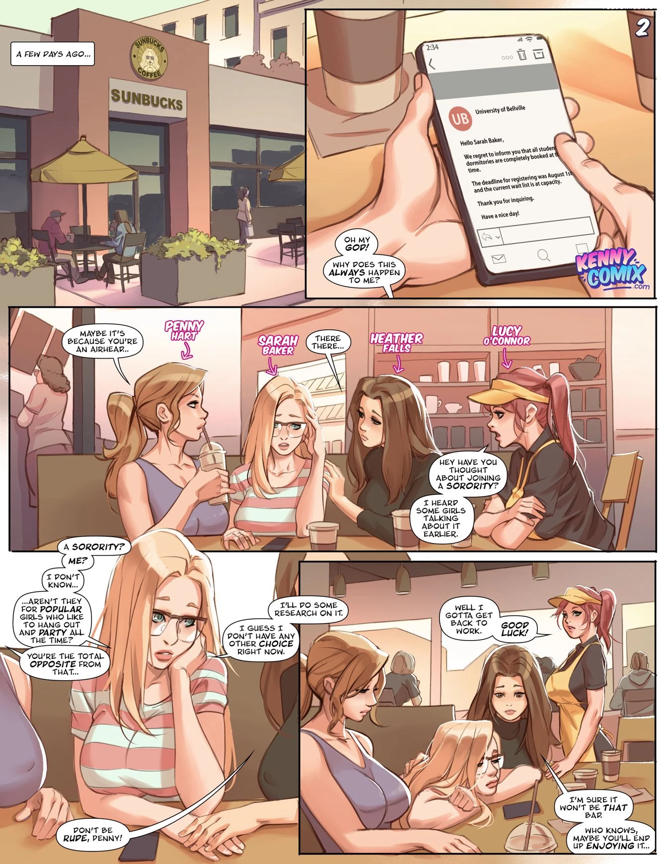 Naughty Sorority The New Pledge Kennycomix FSIComics.com 2 - FSIComics Naughty Sorority The New Pledge Kennycomix FSIComics.com 2 - FSIComics