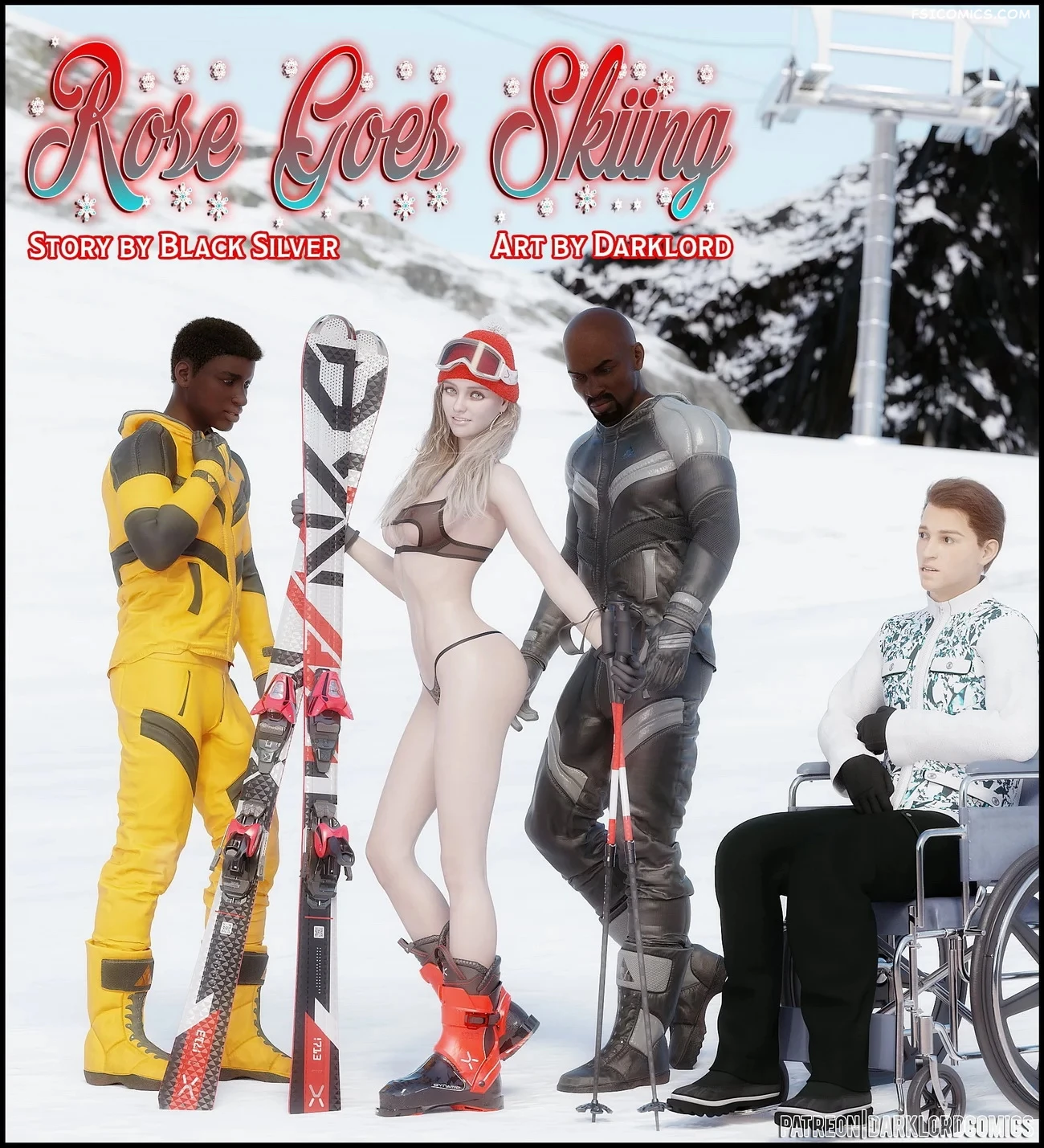 Rose Goes Skiing darkLord 3d fsicomics.com 1 - FSIComics