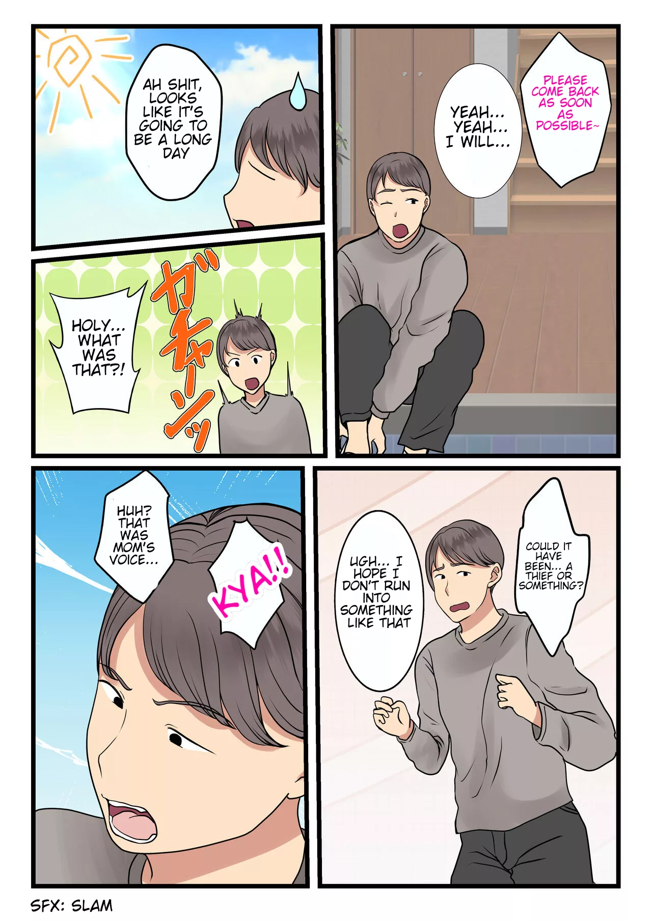 my mother got stuck in the wall and couldnt move benii kenkyuujo 007 - FSIComics