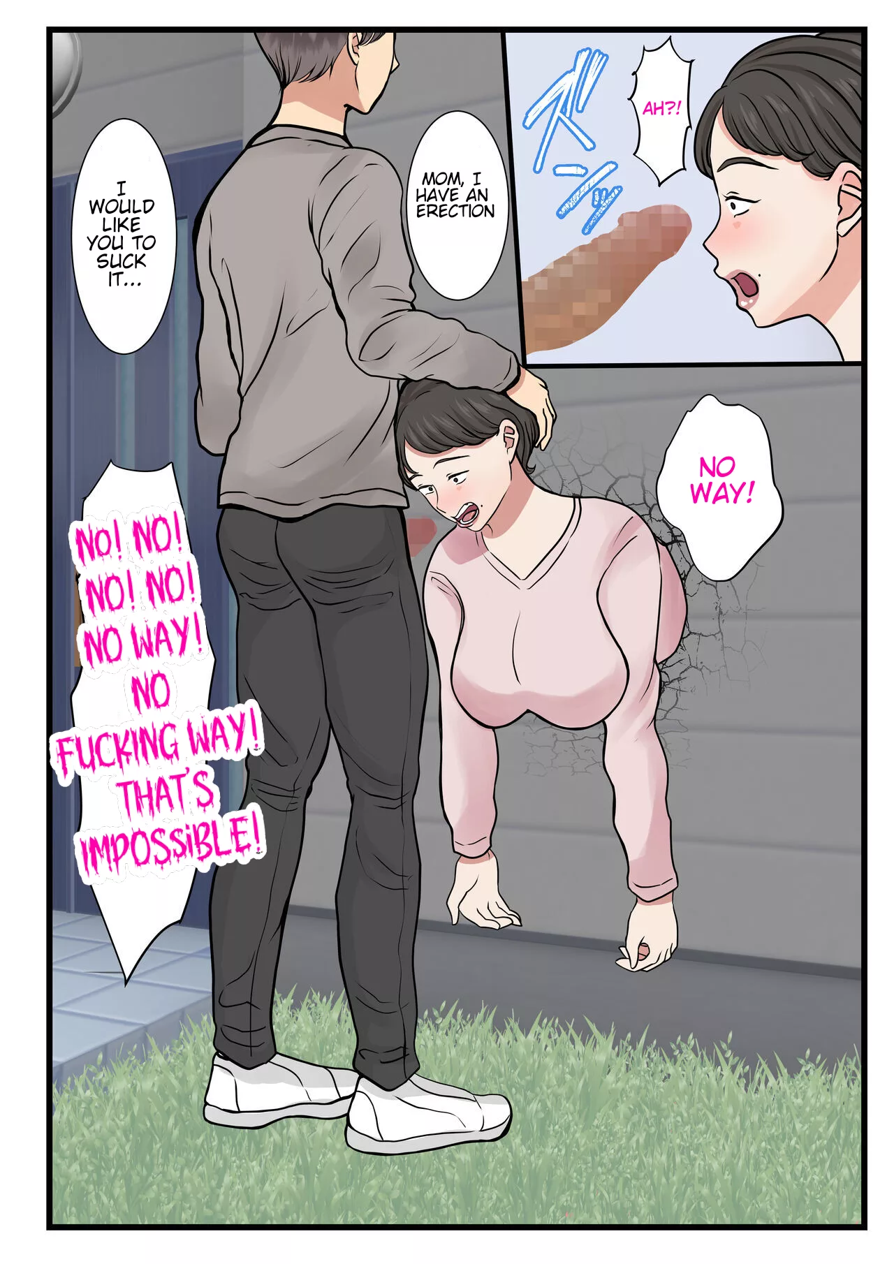 my mother got stuck in the wall and couldnt move benii kenkyuujo 017 - FSIComics