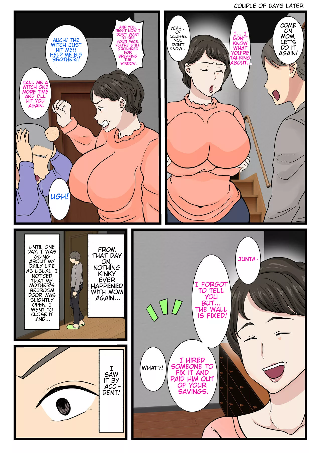 my mother got stuck in the wall and couldnt move benii kenkyuujo 037 - FSIComics