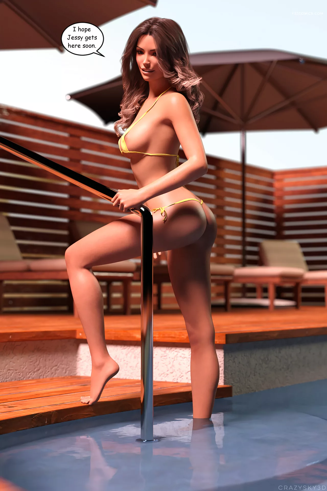poolside fun crazysky3d 007 - FSIComics poolside fun crazysky3d 007 - FSIComics