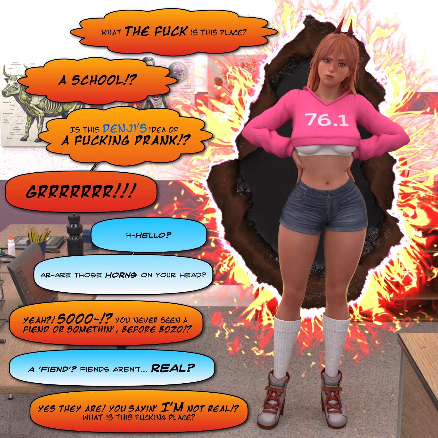 into a new reality featuring nezuko and power 3dk x 003 - FSIComics