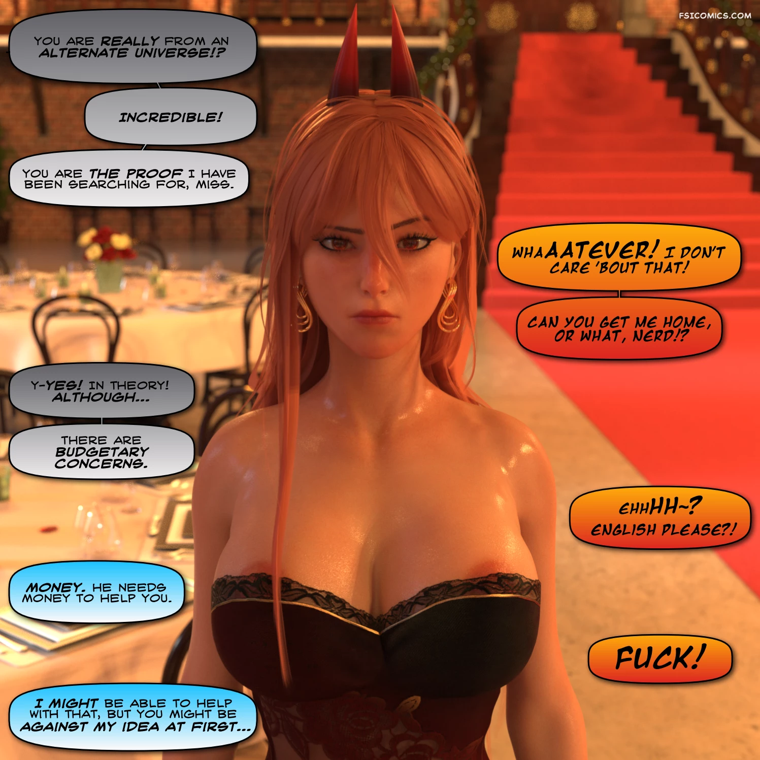 into a new reality featuring nezuko and power 3dk x 015 - FSIComics