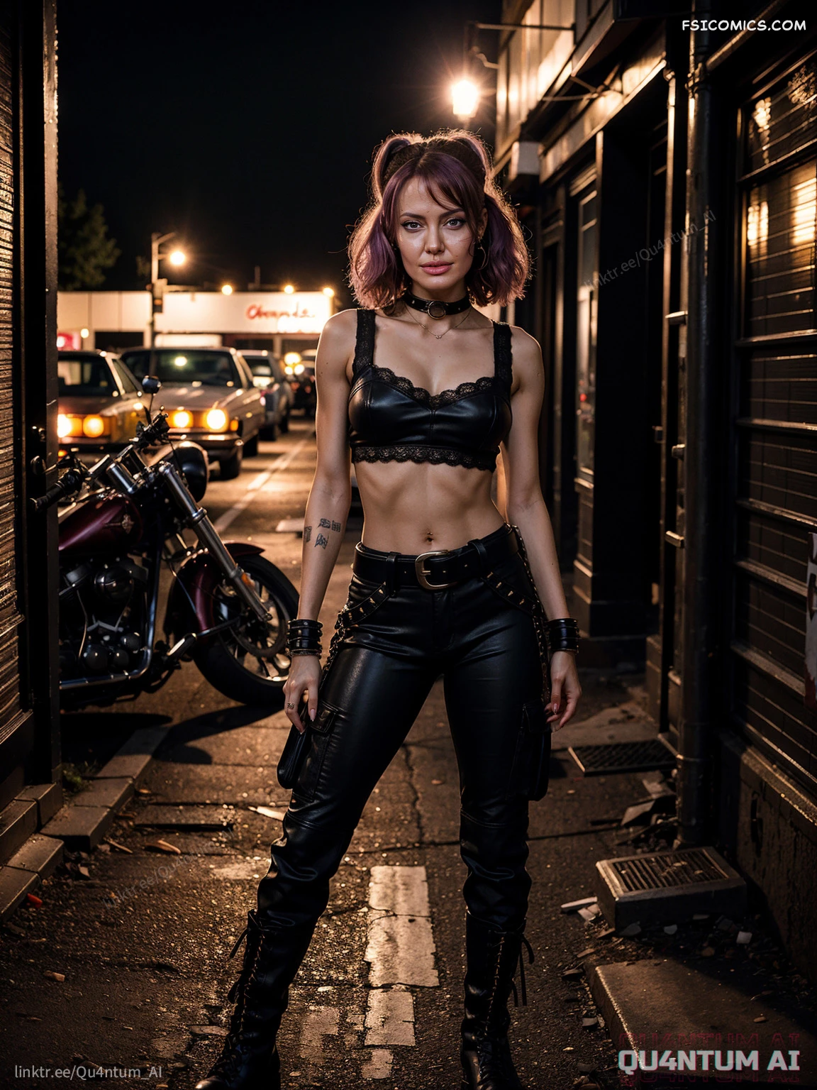 angelina jolie biker girl quantumai 003 - FSIComics angelina-jolie-biker-girl-quantumai-003