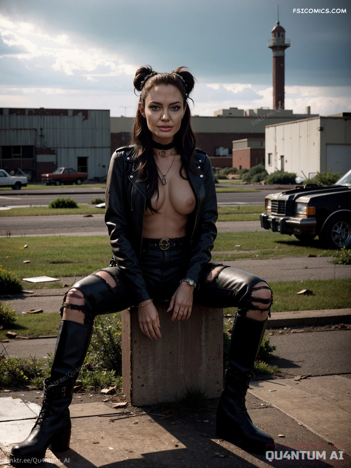 angelina jolie biker girl quantumai 012 - FSIComics angelina-jolie-biker-girl-quantumai-012