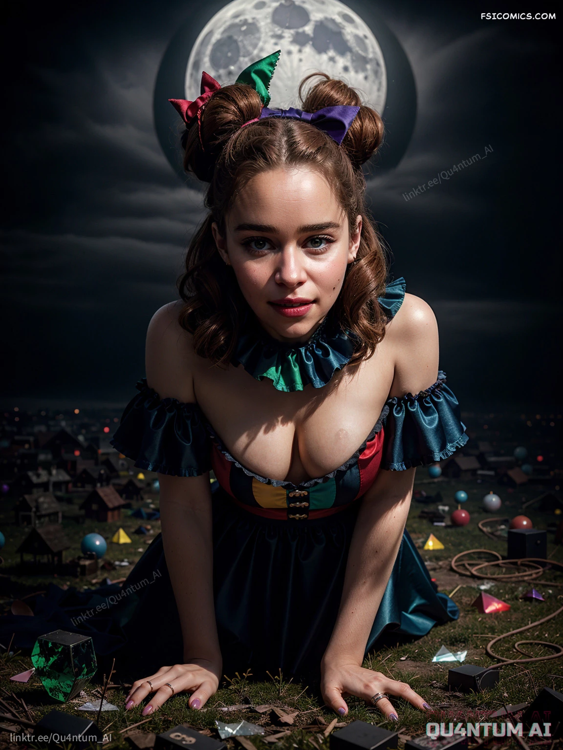 emilia-clarke-halloween-creepy-clown-cosplay-quantumai-024