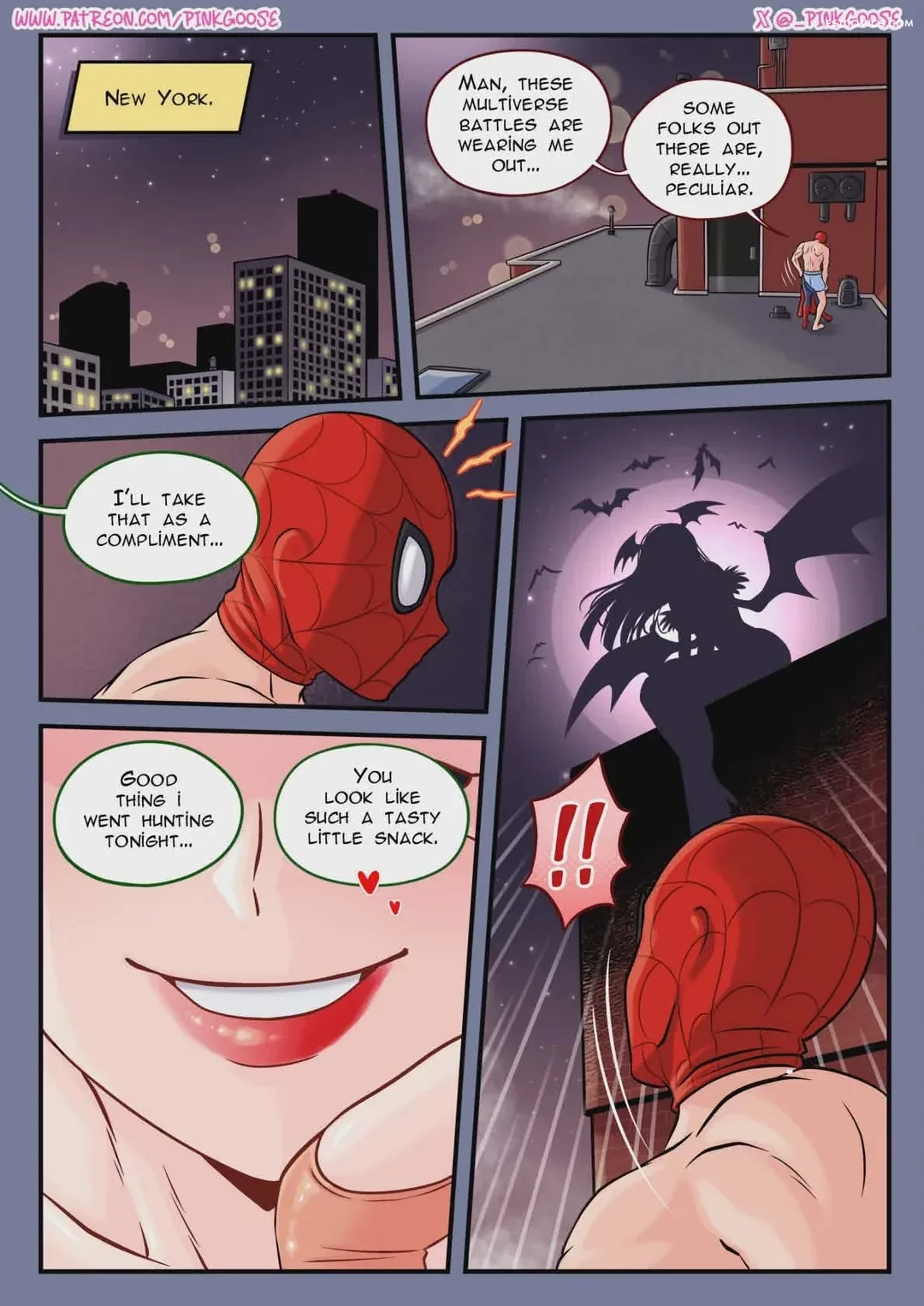 morrigan x spidey pinkgoose 002 - FSIComics morrigan-x-spidey-pinkgoose-002
