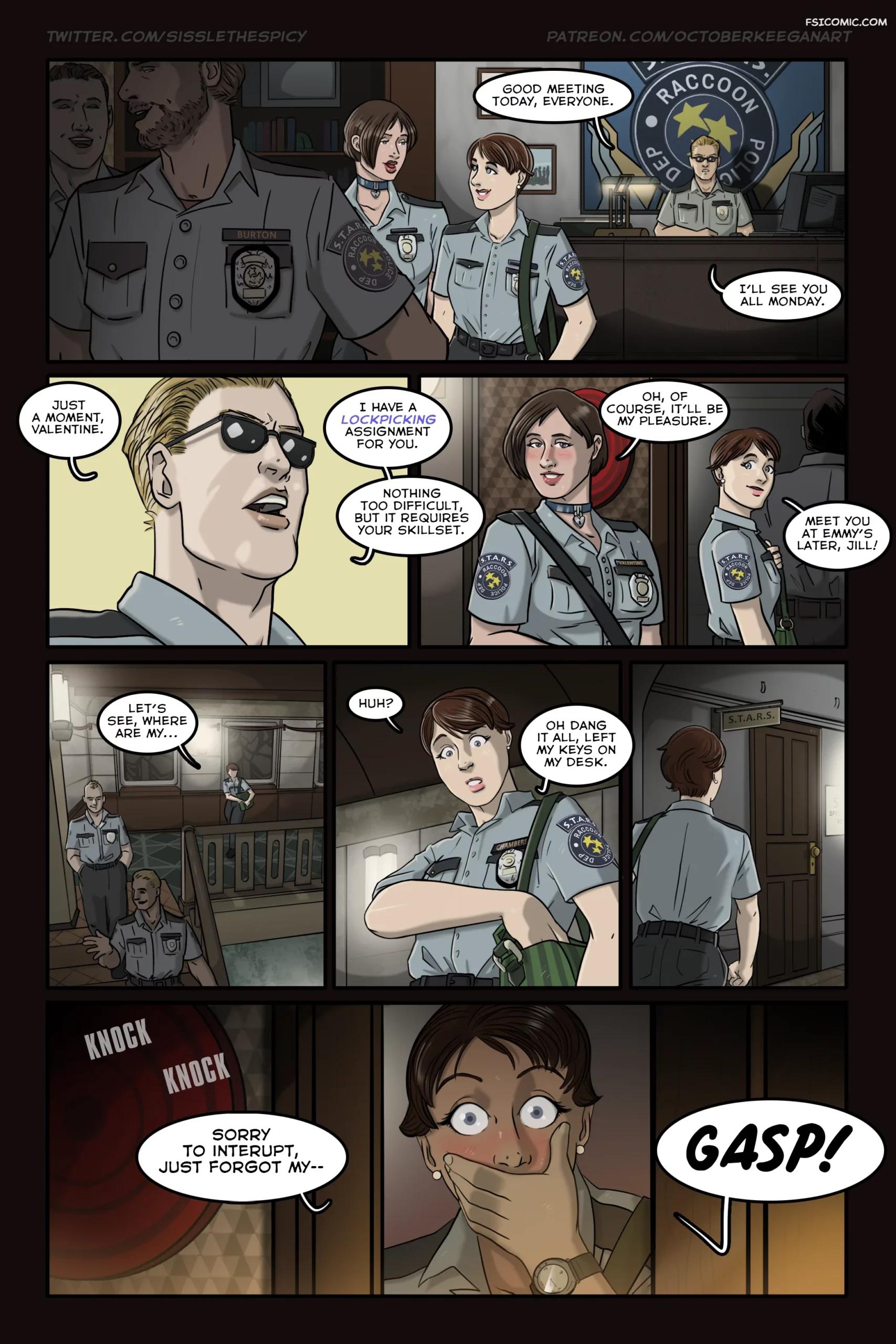 s t a r s office party resident evil october keegan 001 scaled - FSIComics s-t-a-r-s-office-party-resident-evil-october-keegan-001