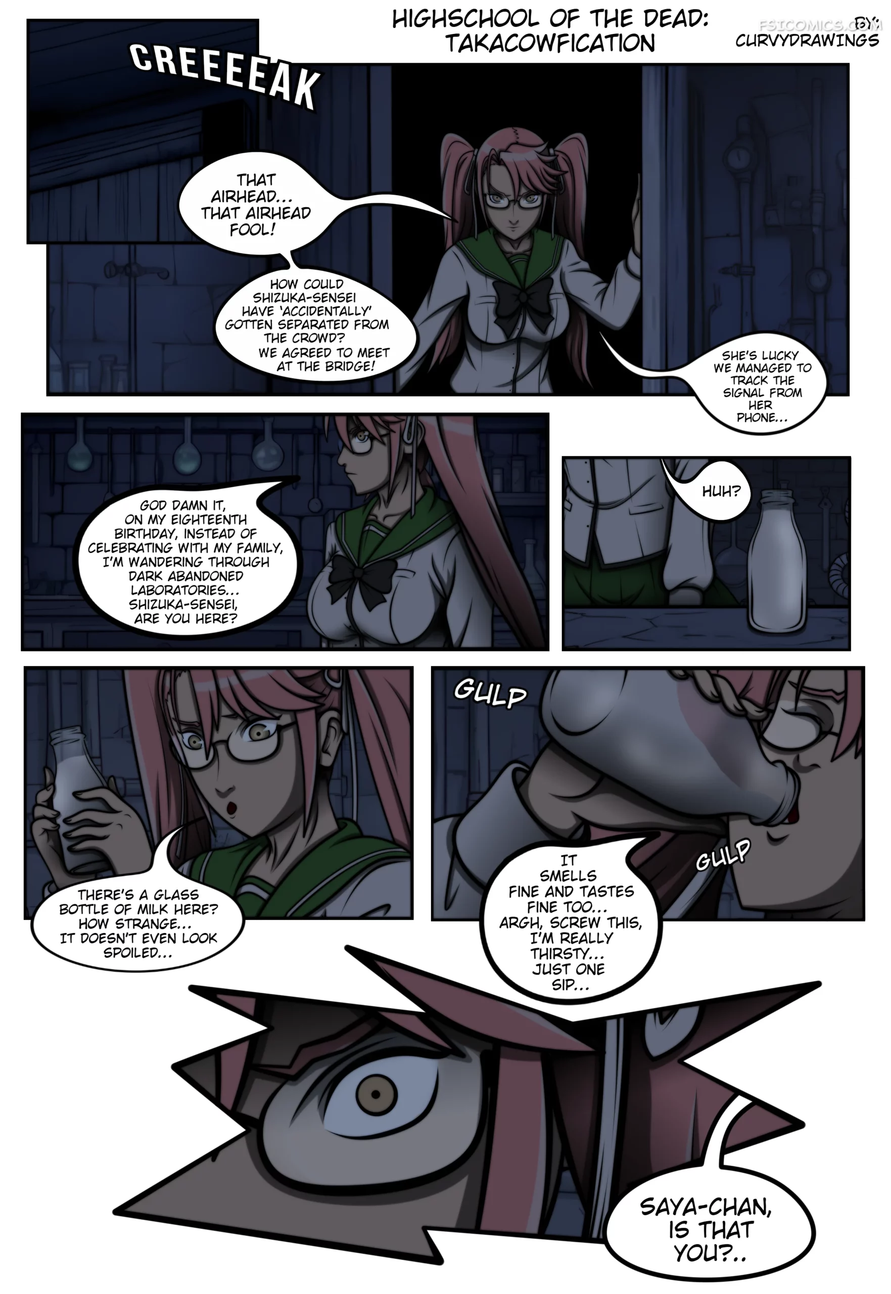 highschool of the dead takacowfication curvydrawings 002 scaled - FSIComics