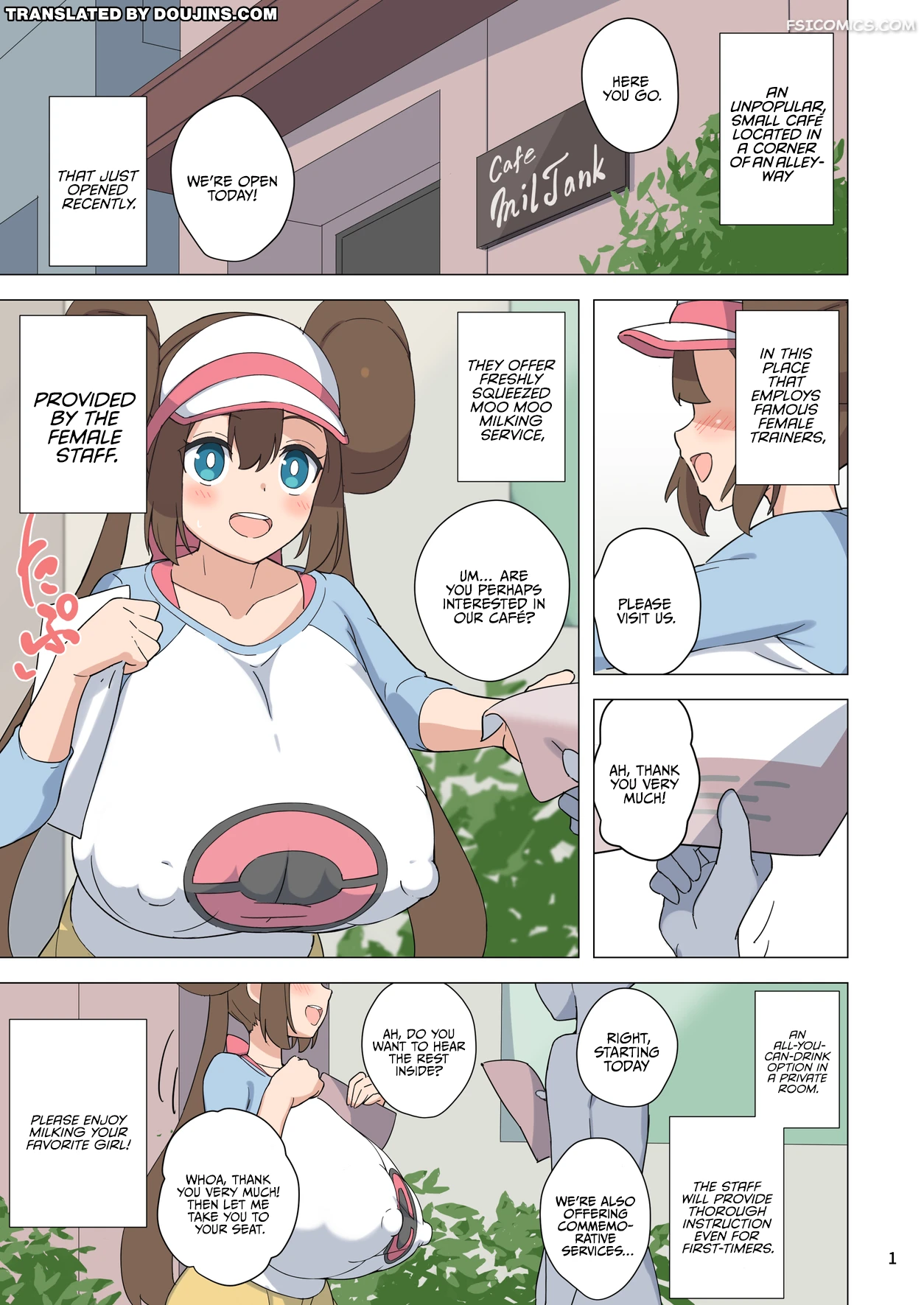 huge breasted pokemon trainer breastfeeding cafe sabon 002 - FSIComics huge breasted pokemon trainer breastfeeding cafe sabon 002 - FSIComics
