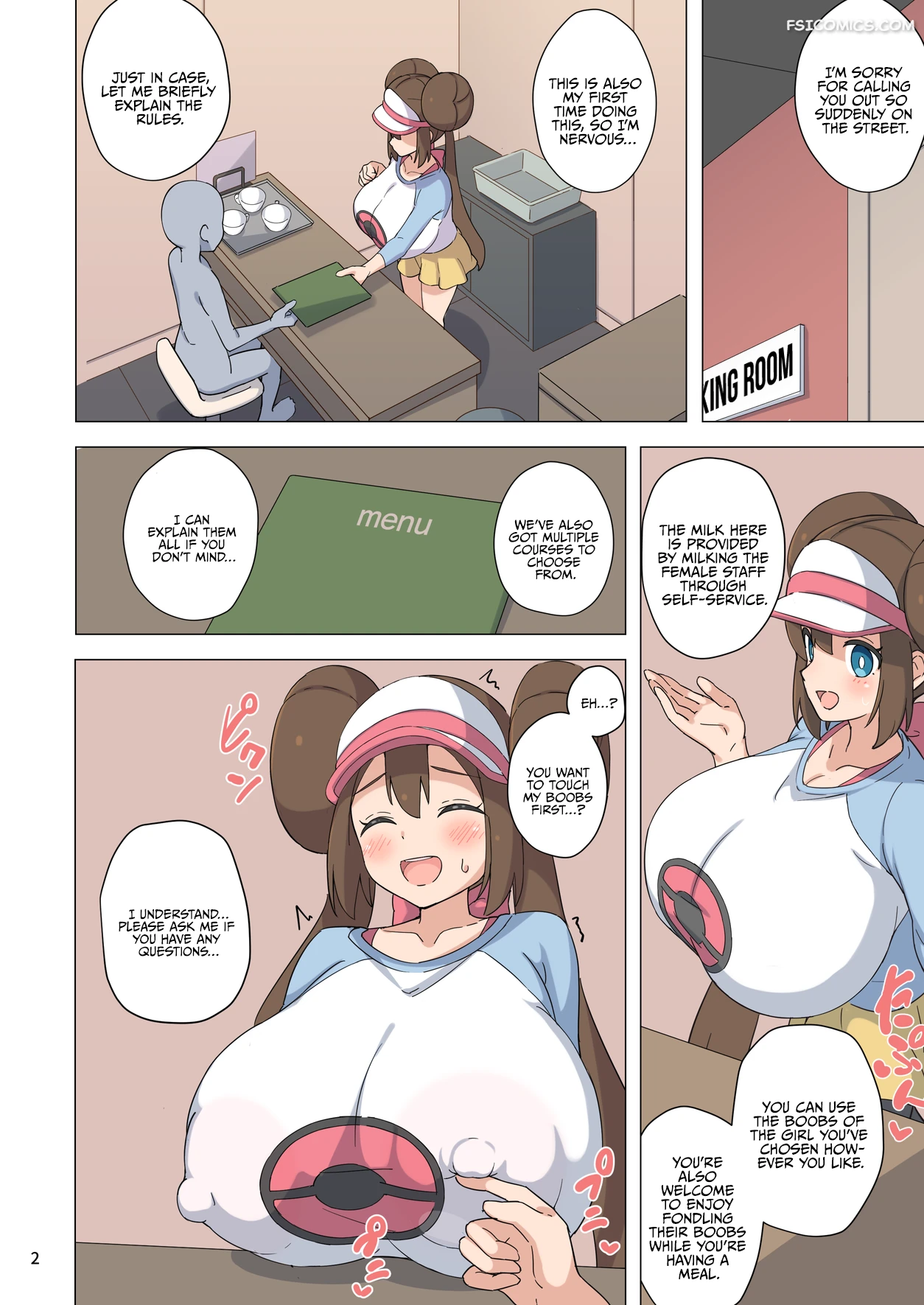 huge breasted pokemon trainer breastfeeding cafe sabon 003 - FSIComics huge breasted pokemon trainer breastfeeding cafe sabon 003 - FSIComics