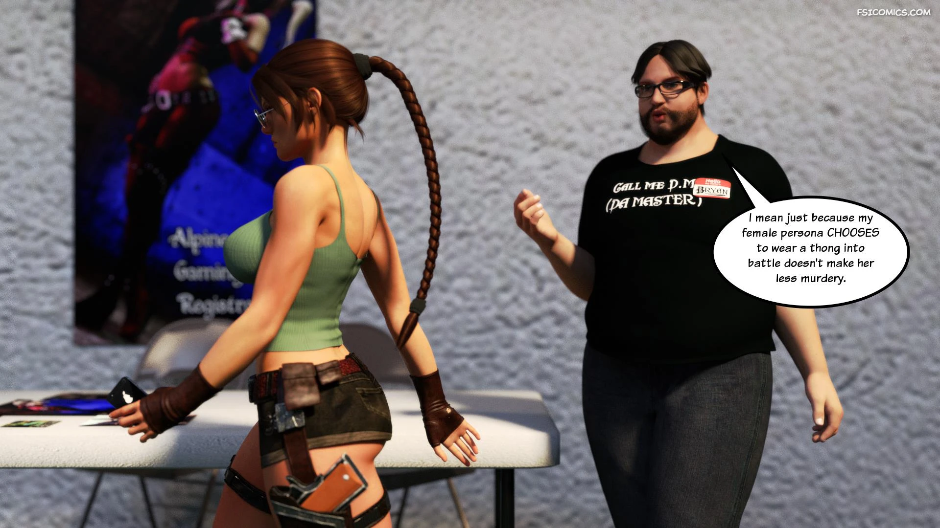 lara croft and korra are unconventional squarepeg3d 003 - FSIComics
